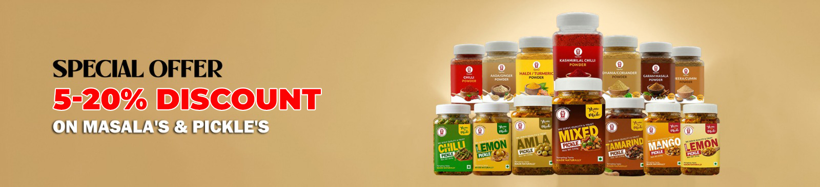 authentic, homemade pickles and premium spices