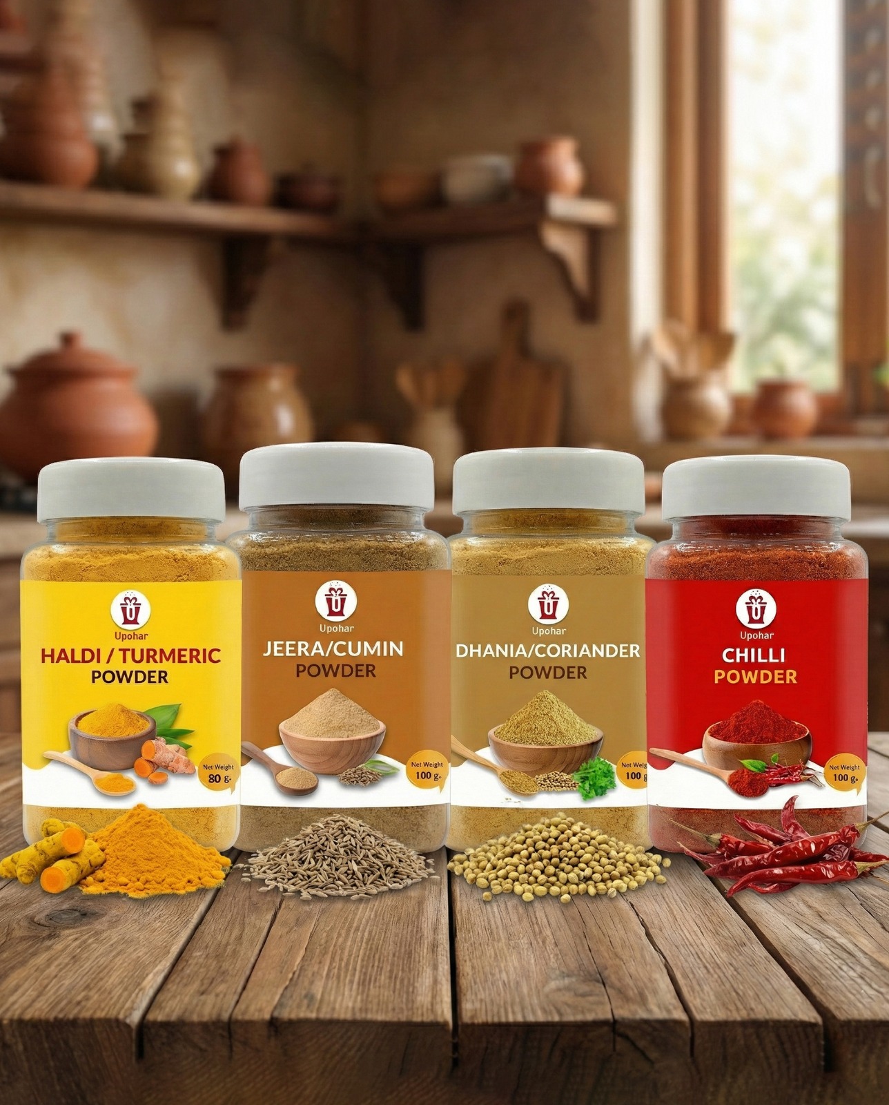 Essential Powder Spices Combo|Pack of 4